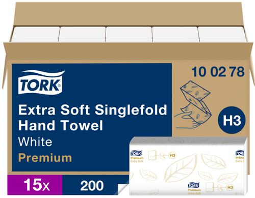 Hand towel TORK Premium V-Fold 200 pcs. 2 - layer H3 100278 15 pcs.