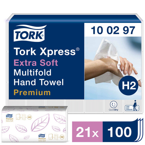 Hand towel TORK Premium Extra Soft Z-Fold 100 pcs. 2 - layer H2 100297 21 pcs.