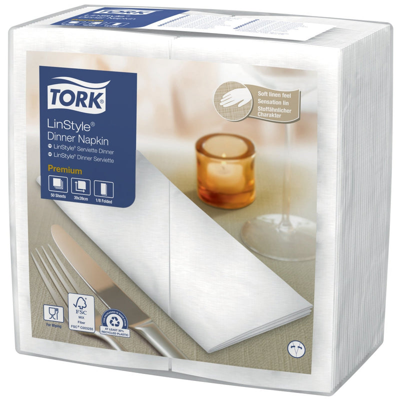 Ielādējiet attēlu galerijas skatītājā, Table napkin TORK Premium LinStyle 50 pcs. 1 - layer 478169
