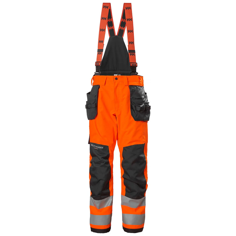 Ielādējiet attēlu galerijas skatītājā, Puskombinezons HELLY HANSEN ALNA 2.0 Hi Vis Waterproof Shell Construction Class 2 71493
