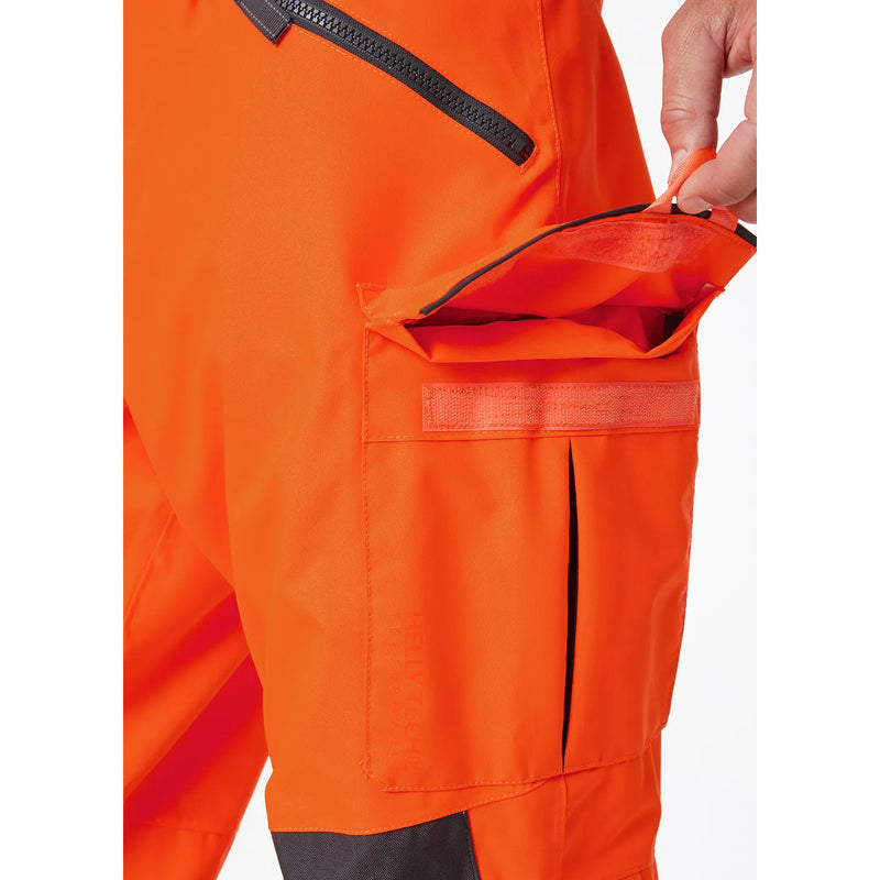 Ielādējiet attēlu galerijas skatītājā, Puskombinezons HELLY HANSEN ALNA 2.0 Hi Vis Waterproof Shell Construction Class 2 71493
