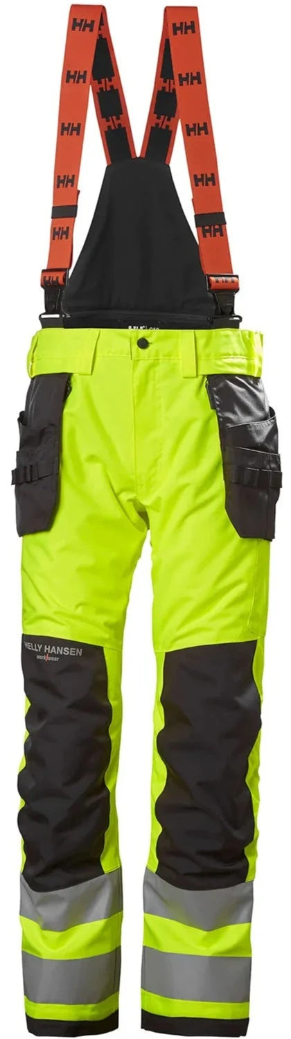 Ielādējiet attēlu galerijas skatītājā, Puskombinezons HELLY HANSEN ALNA 2.0 Hi Vis Waterproof Shell Construction Class 2 71493
