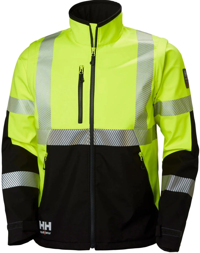 Ielādējiet attēlu galerijas skatītājā, Jaka HELLY HANSEN ICU HI VIS SOFTSHELL 74272
