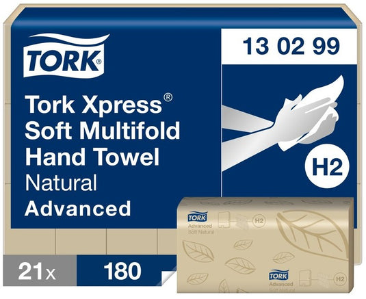 Hand towel TORK Xpress® Soft Natural Multifold Advanced 180 pcs. 2 - layer H2 130299