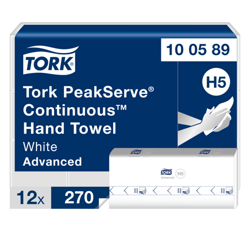 Hand towel TORK PeakServe Advanced 270 pcs. 1 - layer H5 100589 12 pcs.