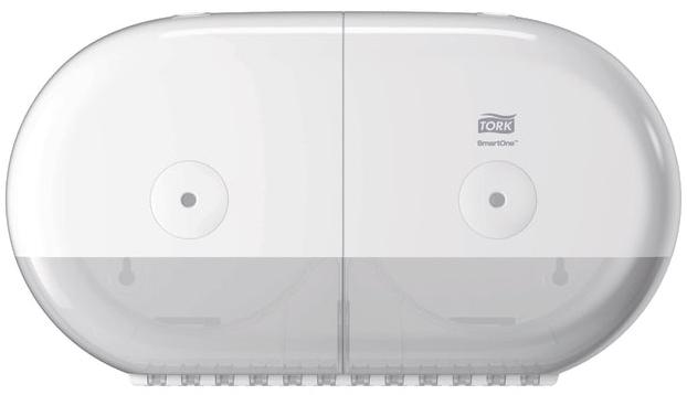 Ielādējiet attēlu galerijas skatītājā, Toilet paper dispenser TORK Evolution SmartOne MiniTwin T9 682000
