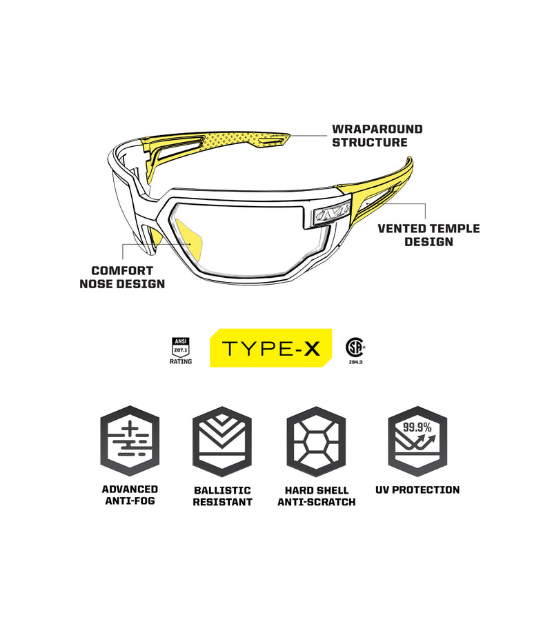 Load image into Gallery viewer, Glasses MECHANIX WEAR Type-X Yellow VXF-30AF-CE
